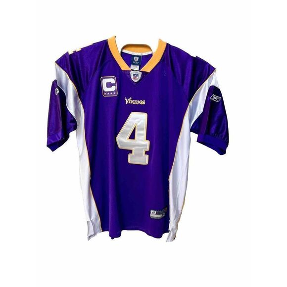 Reebok Stitched On Field‎ Brett Favre Captain Jersey Minnesota Vikings Mens 54 - Picture 1 of 8